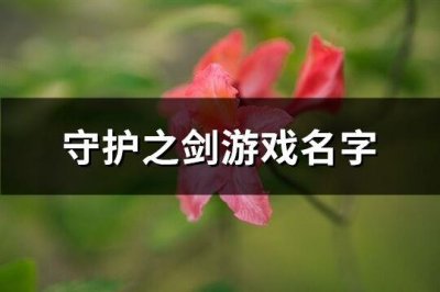 ​守护之剑游戏名字(共131个)